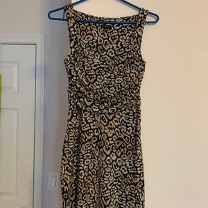 Anne Taylor Animal Print Petite Sheath Dress